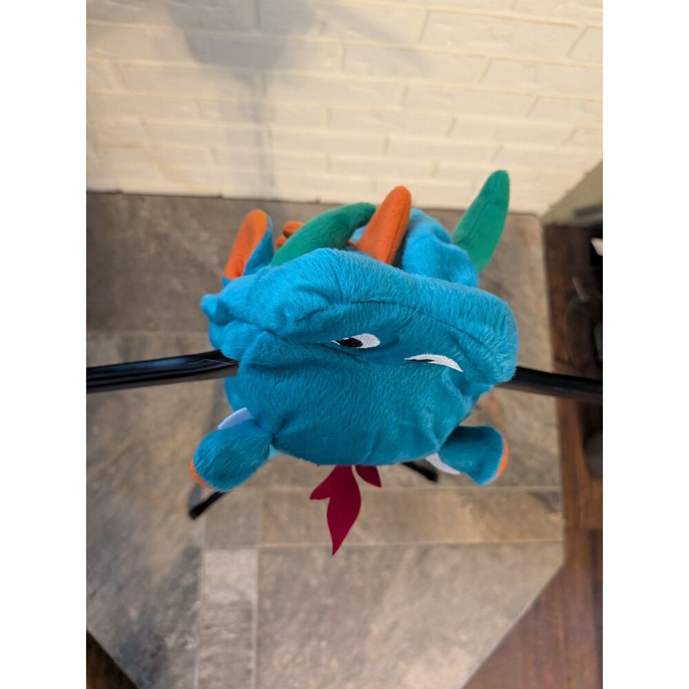 Baby Dragon Halloween Costume 0-6 Months Teal Orange Plush 4 Piece Set